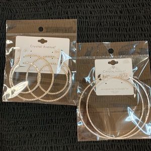 Bundle Two Silver Hoop earrings